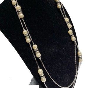 Occasion Pearl Wedding Bride Princess Diana Style Necklace Earrings Set Mom Gift